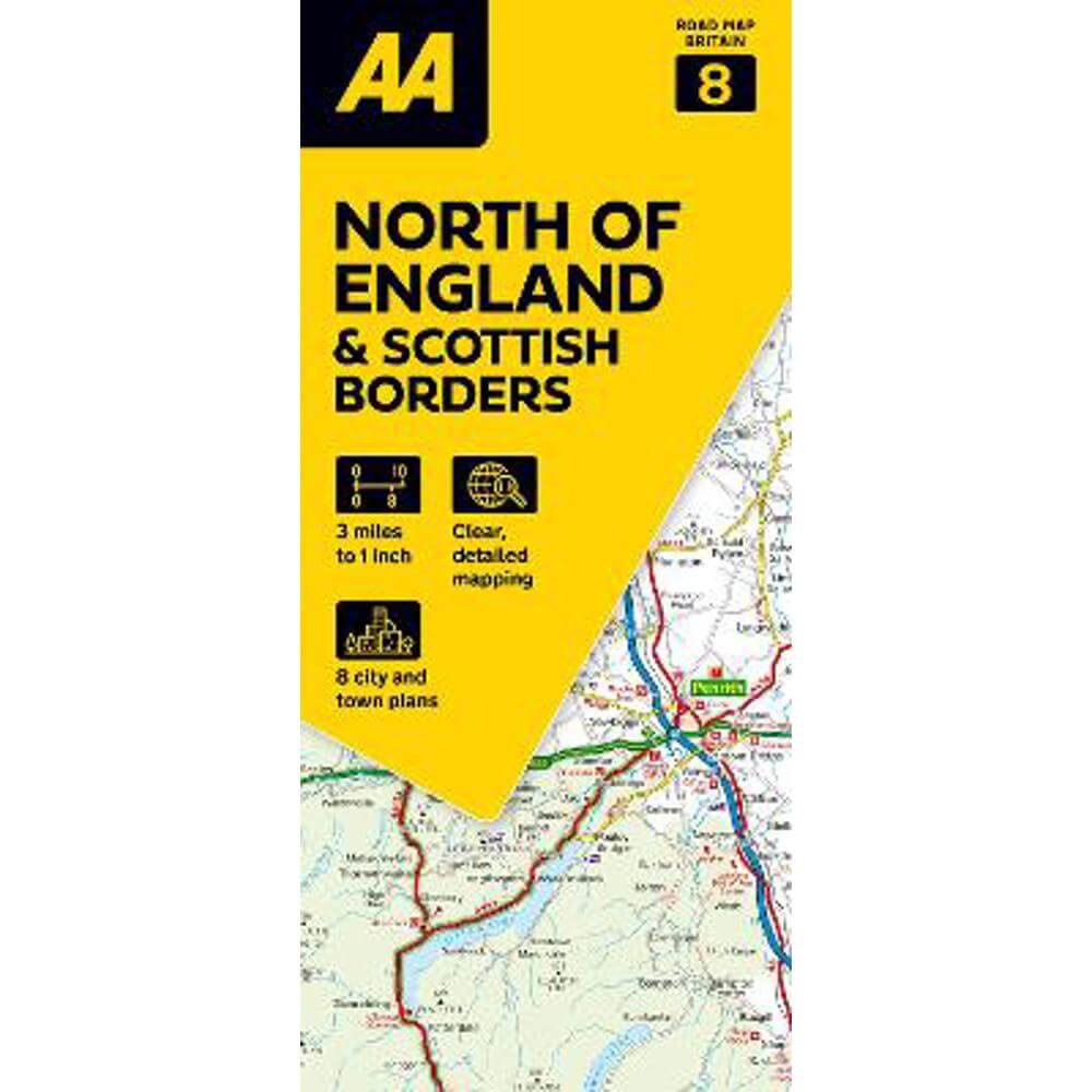 AA Road Map North of England & Scottish Borders